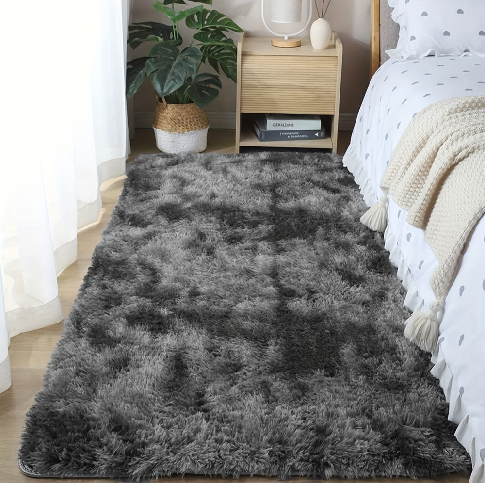 Soft Plush Area Rug – Non-Slip Fuzzy Shaggy Bedside & Living Room Carpet